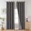Dark Grey Blackout Curtains 120" with Grommets 1
