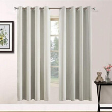 Blackout Curtains Room Darkening Thermal Insulated Grommet top Window Curtains for Living Room, 52 x 72 Inch, Light Beige, Set of 2