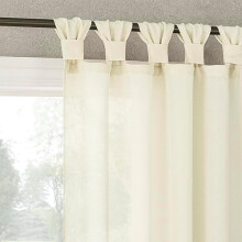 Twist Tab Semi-Sheer Curtain Panels, 40 x 63 in, Ivory