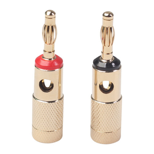 Yage1Pair Σπειροειδείς επιχρυσωμένες υποδοχές ήχου μπανάνας για ηχεία οικιακού
