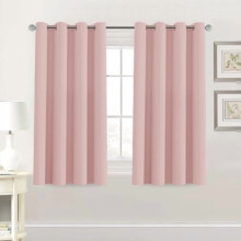 Baby Pink Blackout Curtain Panel 100x84 in Thermal Grommet