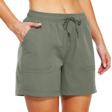 Ediodpoh Damen Wandershorts Golf Outdoor Schnelltrocknende Workout Sommer Wassershorts Shorts für Damen Grün M