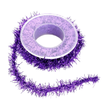 108" Purple Tinsel Garland – Fluffy Halloween Decor, Compatible with Birthday, Wedding, Christmas & All-Season Parties