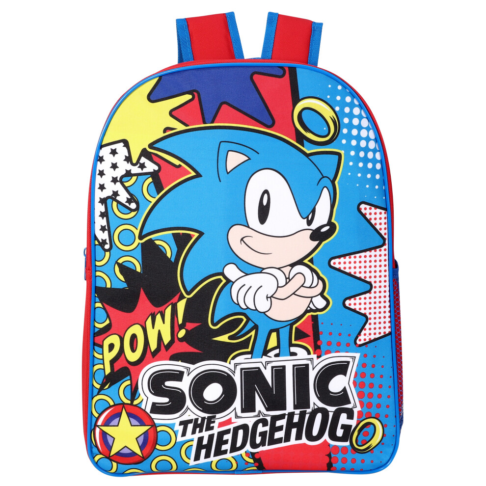 Sonic The Hedgehog Large 40Cm Arch School Backpack Blue,Red