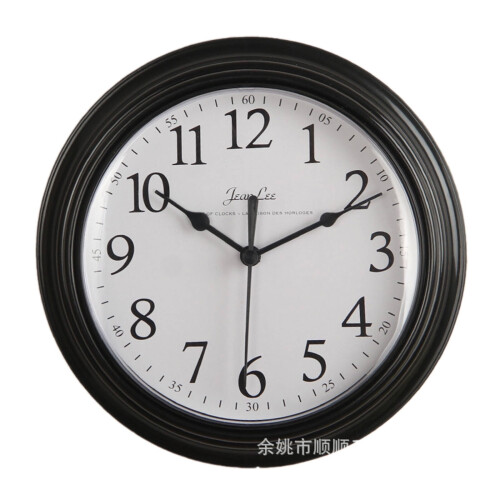 Designice Wall Clock 9 Inch Black Modern Silent Clock