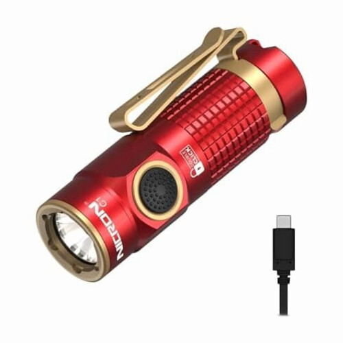 Mini 1200 lm Rechargeable LED Flashlight with Clip, Magnet