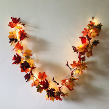 Verlichte herfstslinger voor Thanksgiving en Halloween – Binnenhuisdecoratie voor de feestdagen, passend bij herfstthema's