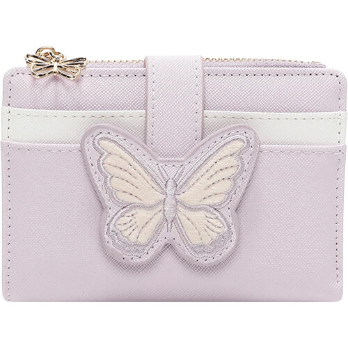 Γυναικείο Πορτοφόλι RFID Butterfly Slim PU Δερμάτινο Δίπτυχο με Θήκη για Κέρματα και