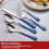 Stainless Steel Silverware Set Sapphire Blue 20-Pc 3
