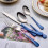 Stainless Steel Silverware Set Sapphire Blue 20-Pc 6