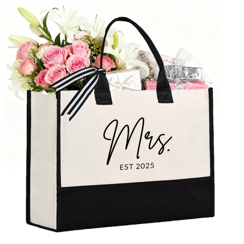 Fru Canvas Tote Bag – Brudegave, 43x30x20cm