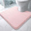 U-förmige Badematte aus Memory-Schaum, 61 x 61 cm, Rosa 1