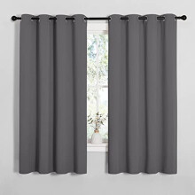 Blackout Curtain Panels Grey 34" W x 60" L Grommet