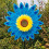 Bunte Sonnenblumen-Windmühle – Gartendekoration für Terrasse und Garten 1