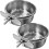 Stainless Steel Bird Cage Feeding Cup with Clamp – 2 Pack 1