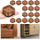 16-Pack Stackable Furniture Risers 1 inch Brown 1