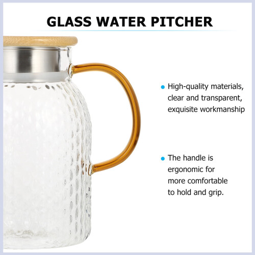 Glaskaraffe mit Deckel, 1,4 l 1