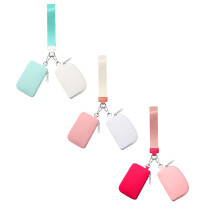 Conjunto de 3 Mini Carteiras de Pulso com Zíper para Mulheres – Bolso Duplo Removível, Porta-Moedas Portátil, Ideal para Viagens e Esportes