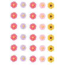 Aimants de réfrigérateur en céramique en forme de tournesol pour la décoration intérieure, 30 pièces, pour enfants.