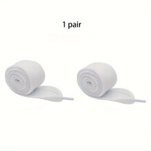3pairs Widened Flat Shoelaces, Fashionable Shoe Accessories, Suitable For Sneakers, Walking Boots