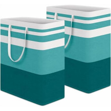 Collapsible Laundry Basket with Frame 75L Green