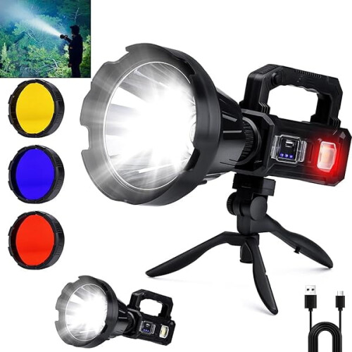 ZLCSolar Rechargeable LED Spotlight 3000000 lm 6 Modes