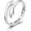 Adjustable Hug Ring, Sterling Silver 1