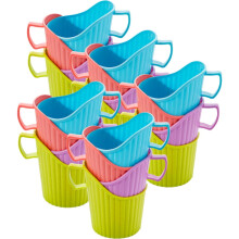 Portavasos de papel, 20 unidades, anti-quemaduras, para café, desechables (color aleatorio).