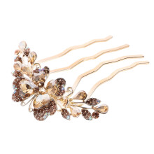 Zijhaarkammen van legering met strasssteentjes voor dames, elegante haaraccessoires voor 's avonds, 1 paar