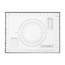 Tapis de pétrissage en silicone antidérapant 40 x 30 cm, tapis extra large pour étaler la pâte, tapis de protection pour four et plan de travail