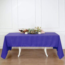 Purple Polyester Rectangular Tablecloth 60 x 126 in