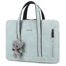 Draagbare laptophoes van 15,6 inch voor dameskoffer, modieuze PU-laptophoes voor aktetas.