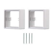 2 Pieces Single Socket Spacers Wall Plate Spacers for Kitchen Bedroom Office white
