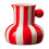 Hand-Painted Ceramic Vase – Checkered Design, 14 cm 1
