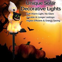 Ogród solarny na zewnątrz, Halloween - '-latarnia, żywiczne rzemiosło, ogród, duchy, festiwal, dekoracja, wkładanie do ziemi