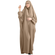 Robe de prière musulmane une pièce, abaya kaftan islamique à capuche couvrante avec hijab