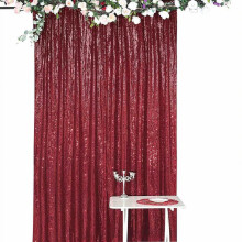 Rideau de fond à paillettes bordeaux BalsaCircle 8 pieds x 8 pieds pour décoration de photobooth de mariage et fête