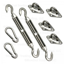 Kit de quincaillerie pour voile d'ombrage carrée