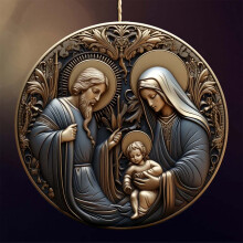 Enfeite de Natal Presépio – Decoração de Jesus para pendurar na árvore, compatível com todos os ganchos padrão.