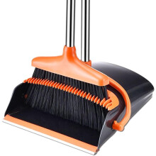 Ensemble balai et pelle à poussière avec manche long et support vertical – Convient aux sols de la maison, de la cuisine, du bureau et du hall