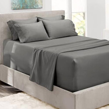 Σετ Σεντόνια Queen Extra Deep Pocket Grey 6 Τεμαχίων
