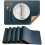 6 Pack Reversible Faux Leather Placemats Camel Navy 1