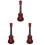 3Stk Mini Ukulele Für Kinder, Langlebig Mit Klarer Lackierung 2
