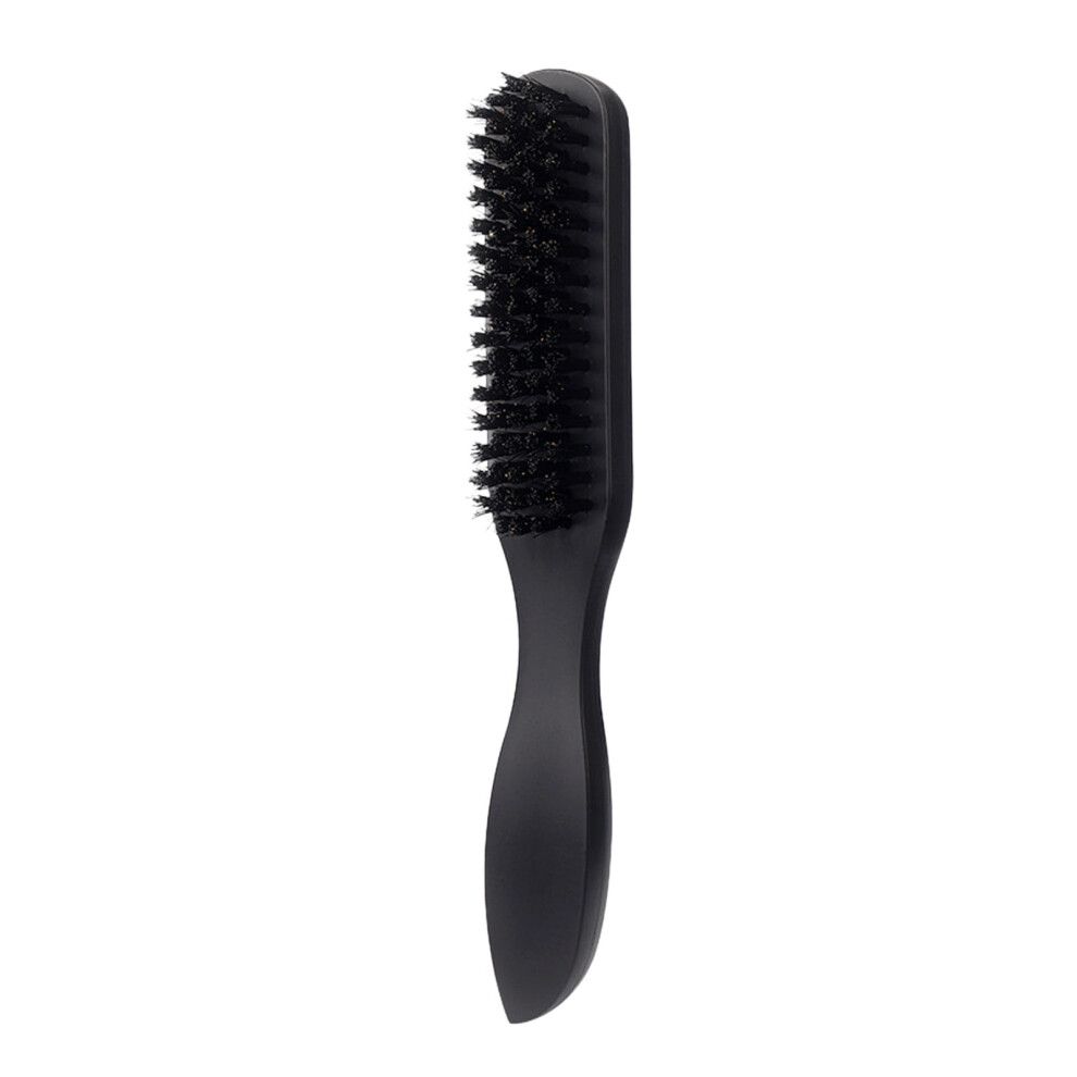 Bristle Hair Brush for Slick Back, 8.5 Inch Ponytail Brush with Hard Boar Stiff Bristle & Ergonomics Wooden Handle Suitable for Men, Women