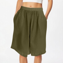 Shorts femininos lisos e folgados