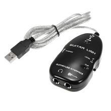 Guitar to USB Interface Link PC Audio Recording Adapter Cable Connector Cord
