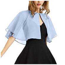 Xale feminino Ediodpoh em chiffon macio para usar como capa de festa ou echarpe, ideal para casamentos e eventos noturnos (modelo flapper). BU1