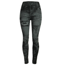 LoyisViDion Damebukser Dame Jeans Underbukser Farvede Hip-Up Super Bomb Slim Nine-Minute Bukser Mørkegrå M