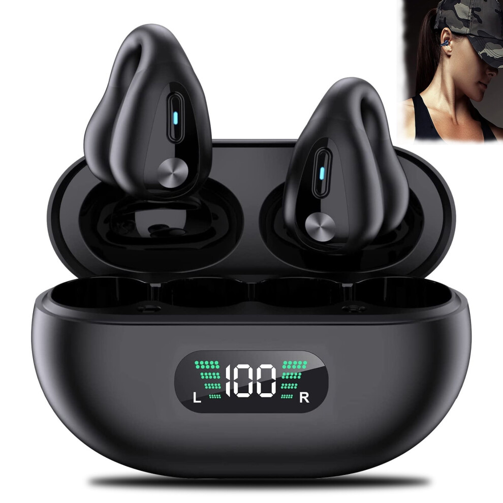 Bone Conduction Wireless Earbuds, Bluetooth 5.3, Ip7 Waterproof, With Earhooks—Compatible With Iphone & Android 9558633888645