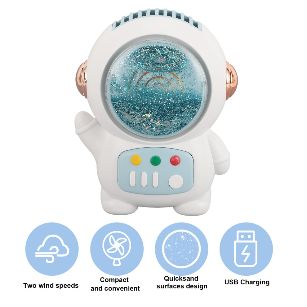 Mini USB Handheld Portable Fan â Lightweight Light Blue, 2 Speeds